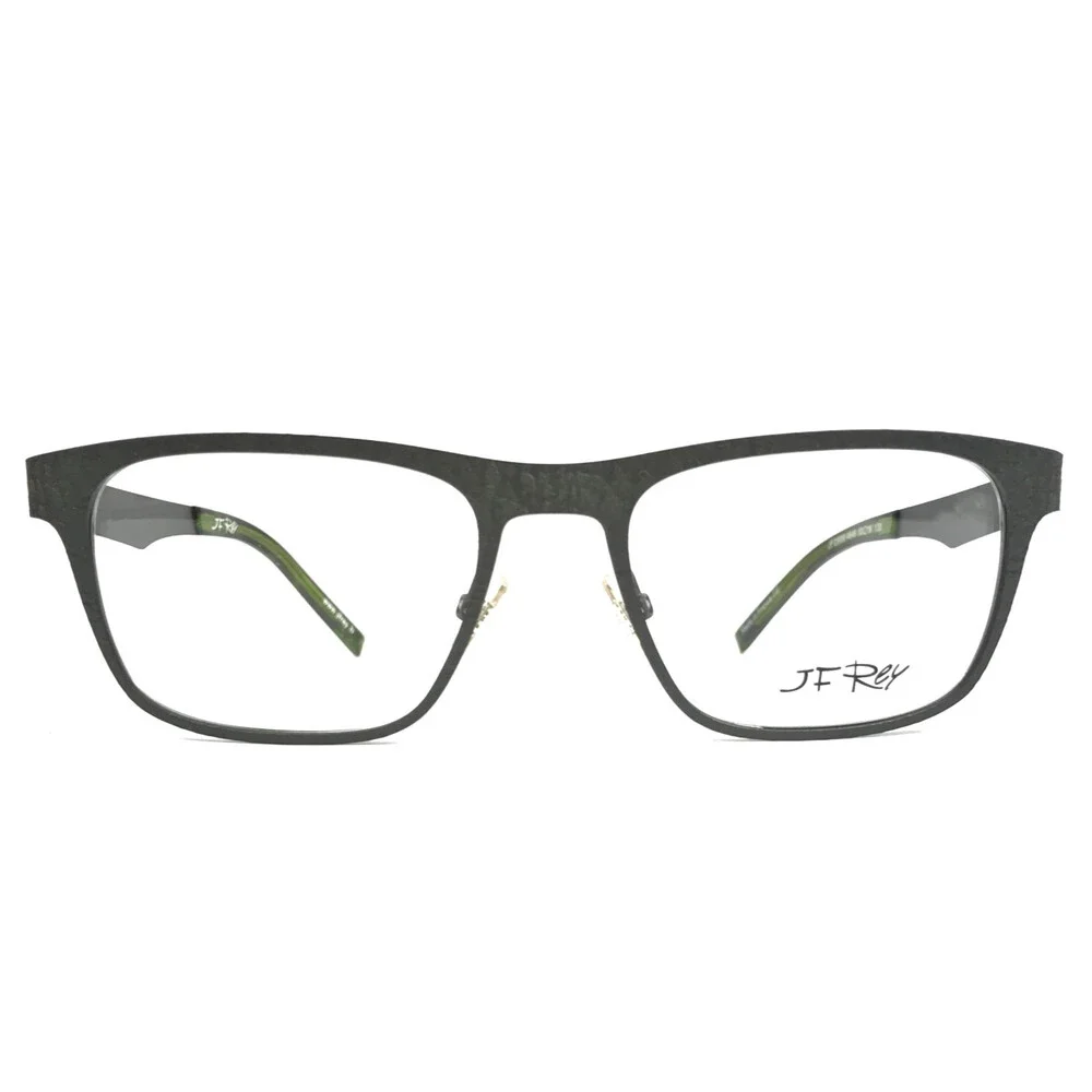 J.F. Rey Eyeglasses Frames JF2599 4646 Gray Textured Ribbed Square 53-18-130
